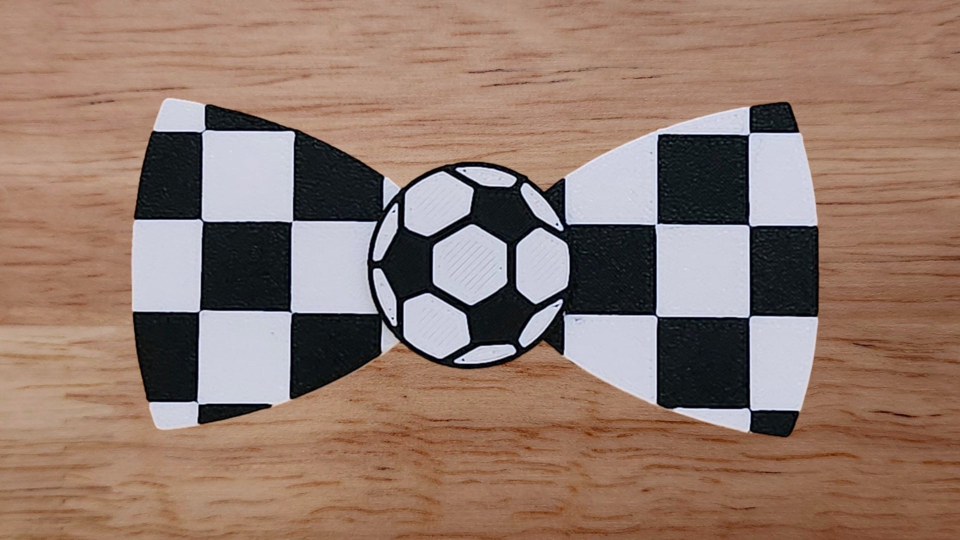 Soccer Ball Base with 2 Tone Check Print Back