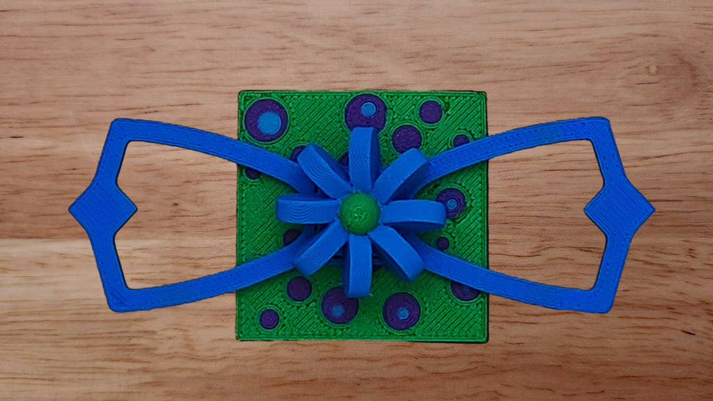 Simple 3D Flower Base with Bubbles Brim and Diamond Tip Brim