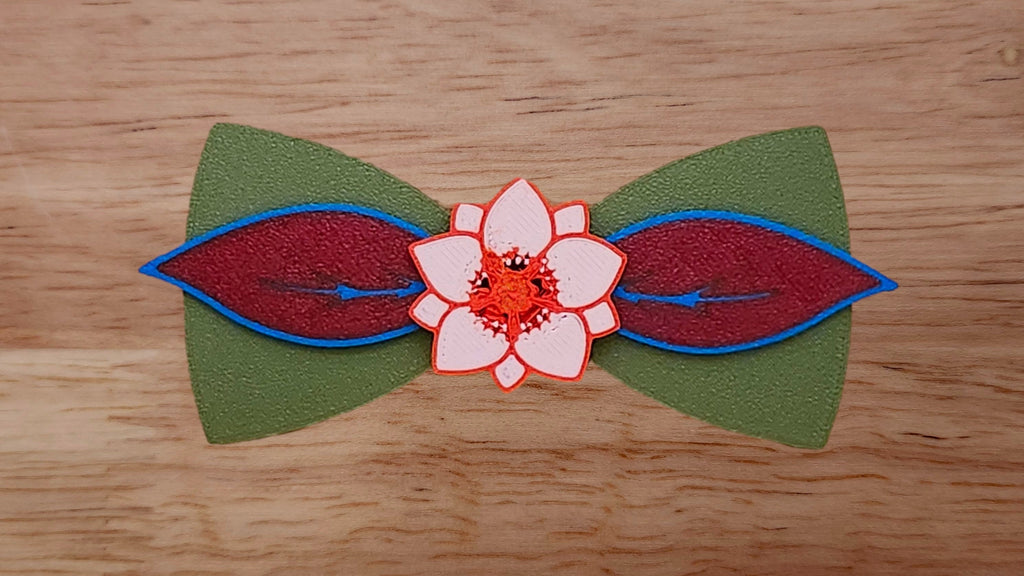 Lotus Flat Back with Two Leaves Brim and Solid Back