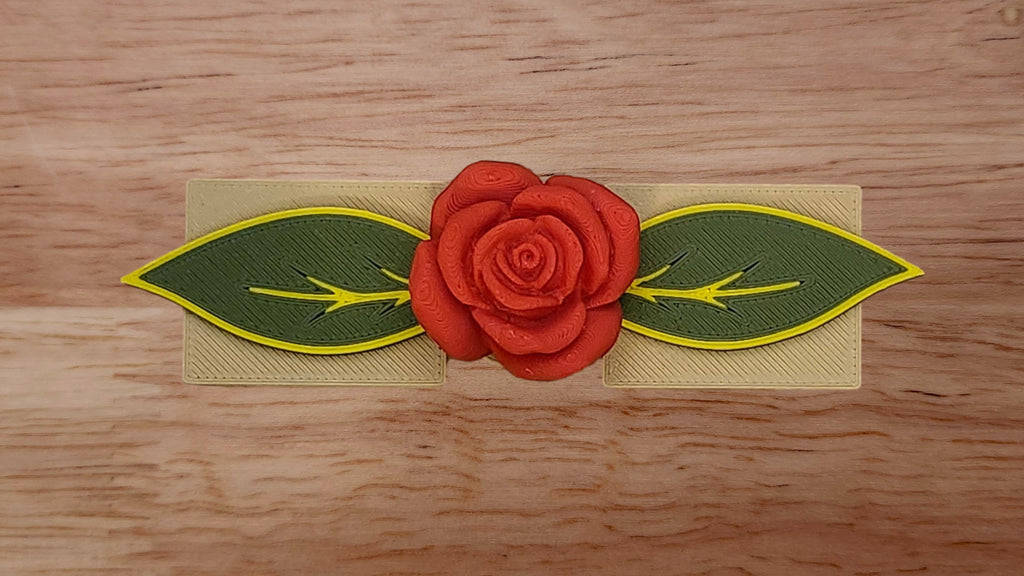 Rose Base with Two Leaves Brim and Graham Cracker/Rectangle Brim (Flip Side)