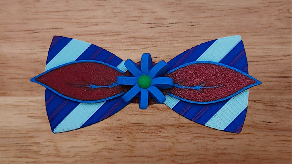 Simple 3D Flower Base with Two Leaves Brim and Wrapping Paper Back