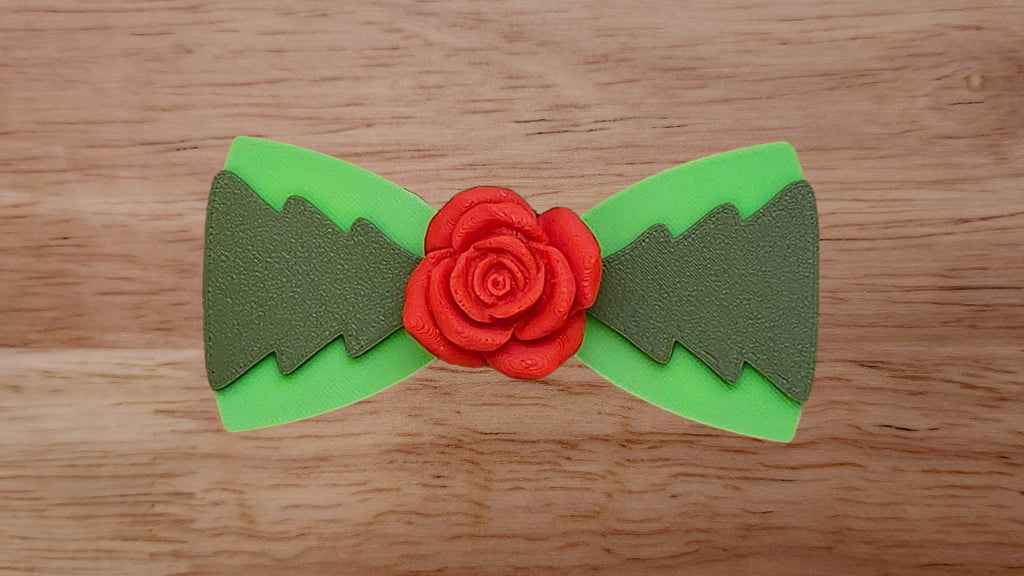 Rose Base with Tree/Christmas Tree Brim and Solid Back