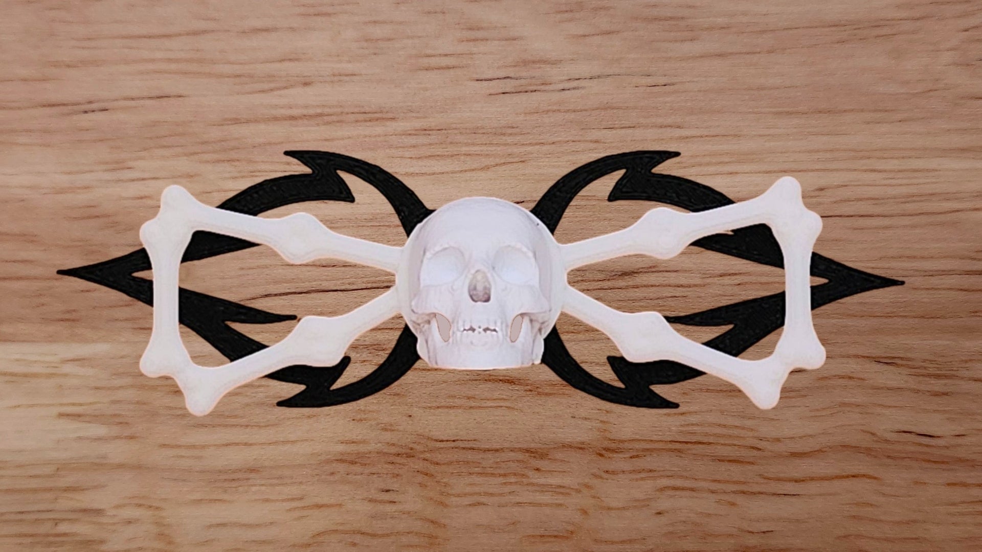 Skull Base with Bone Brim and Fire Edge Brim