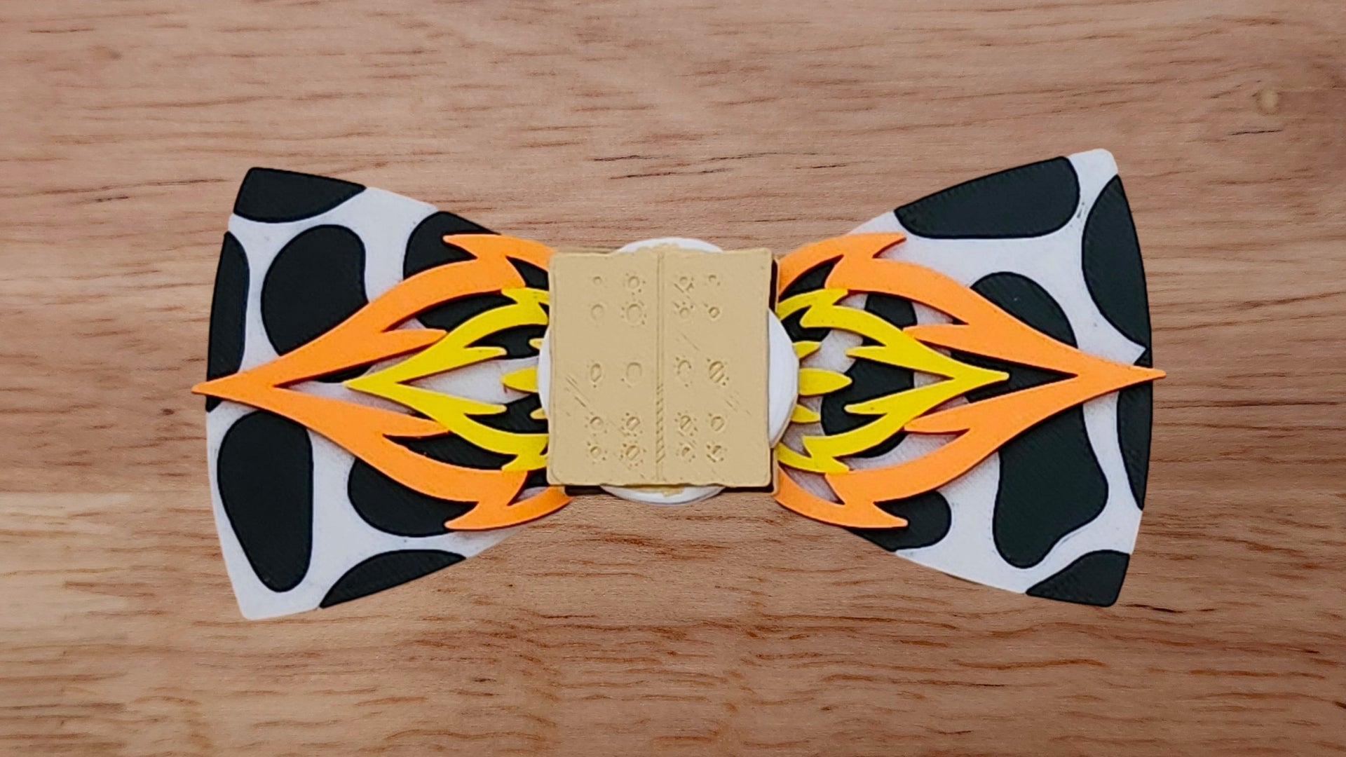 S'More Base with Fire Brim and Cow Print Back