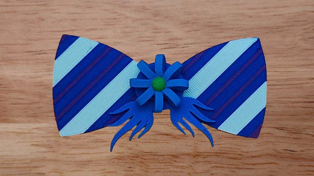 Simple 3D Flower Base with Bonfire Bottom Brim and Wrapping Paper Back