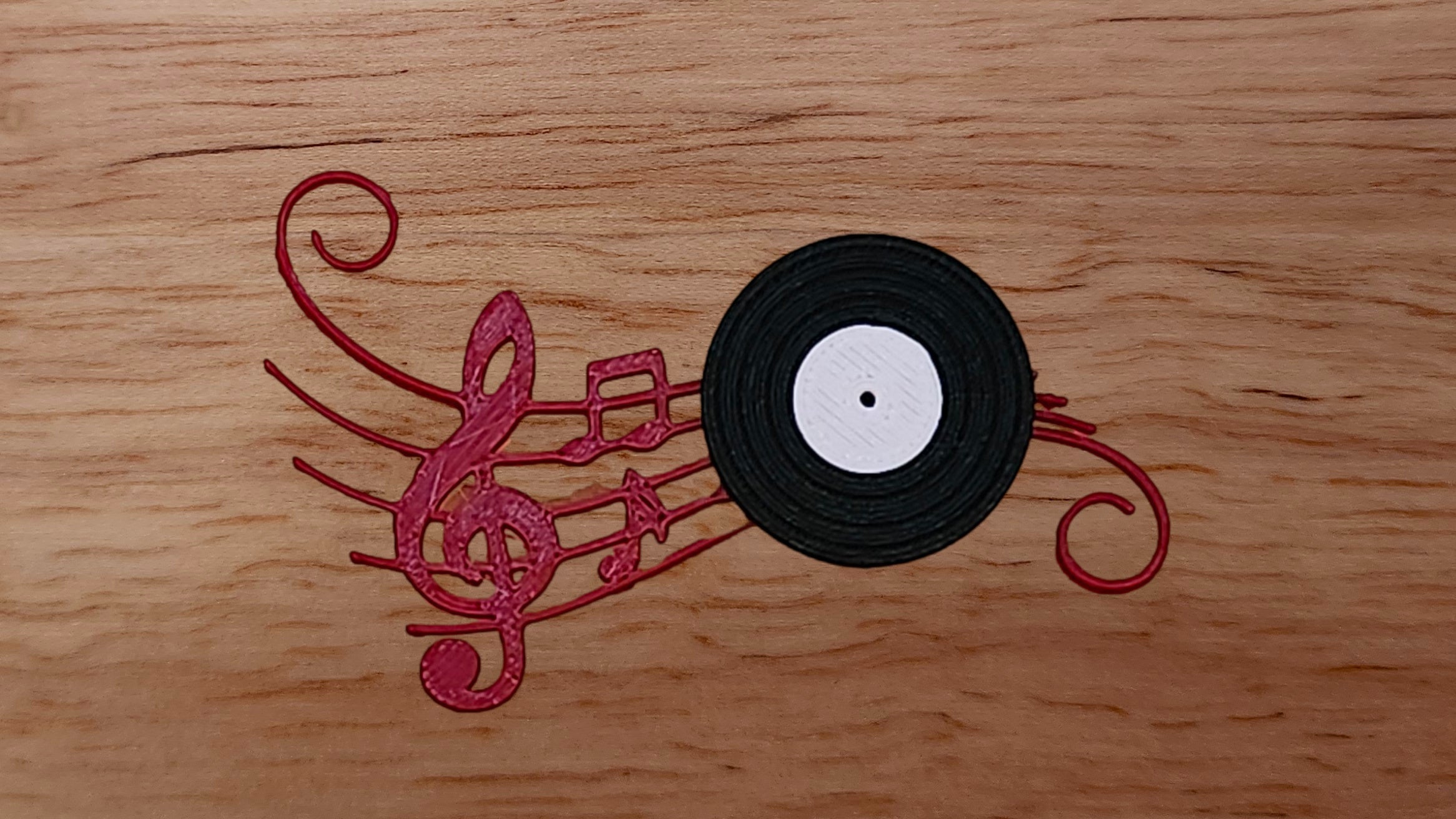 Vinyl Record Base with Sheet Music Brim