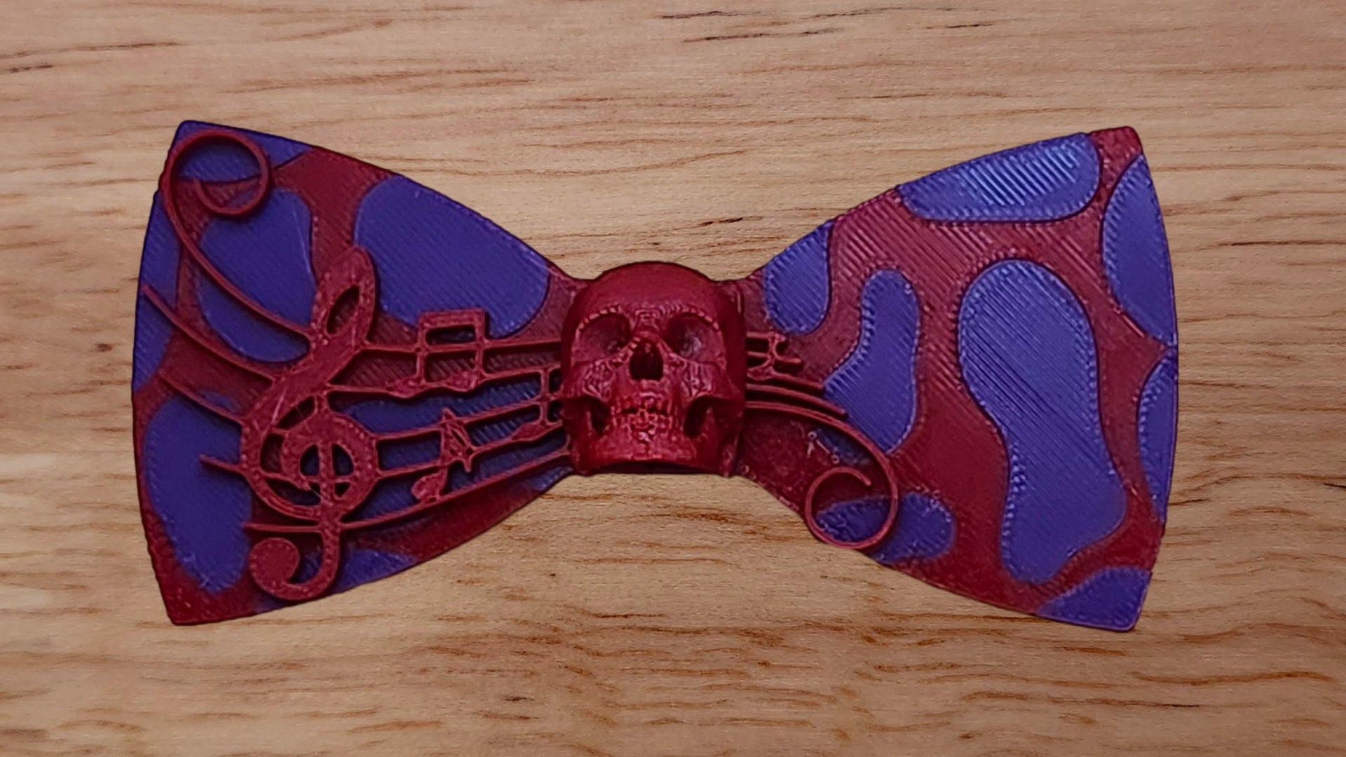 Skull Base with Sheet Music Brim and Cow Print Back