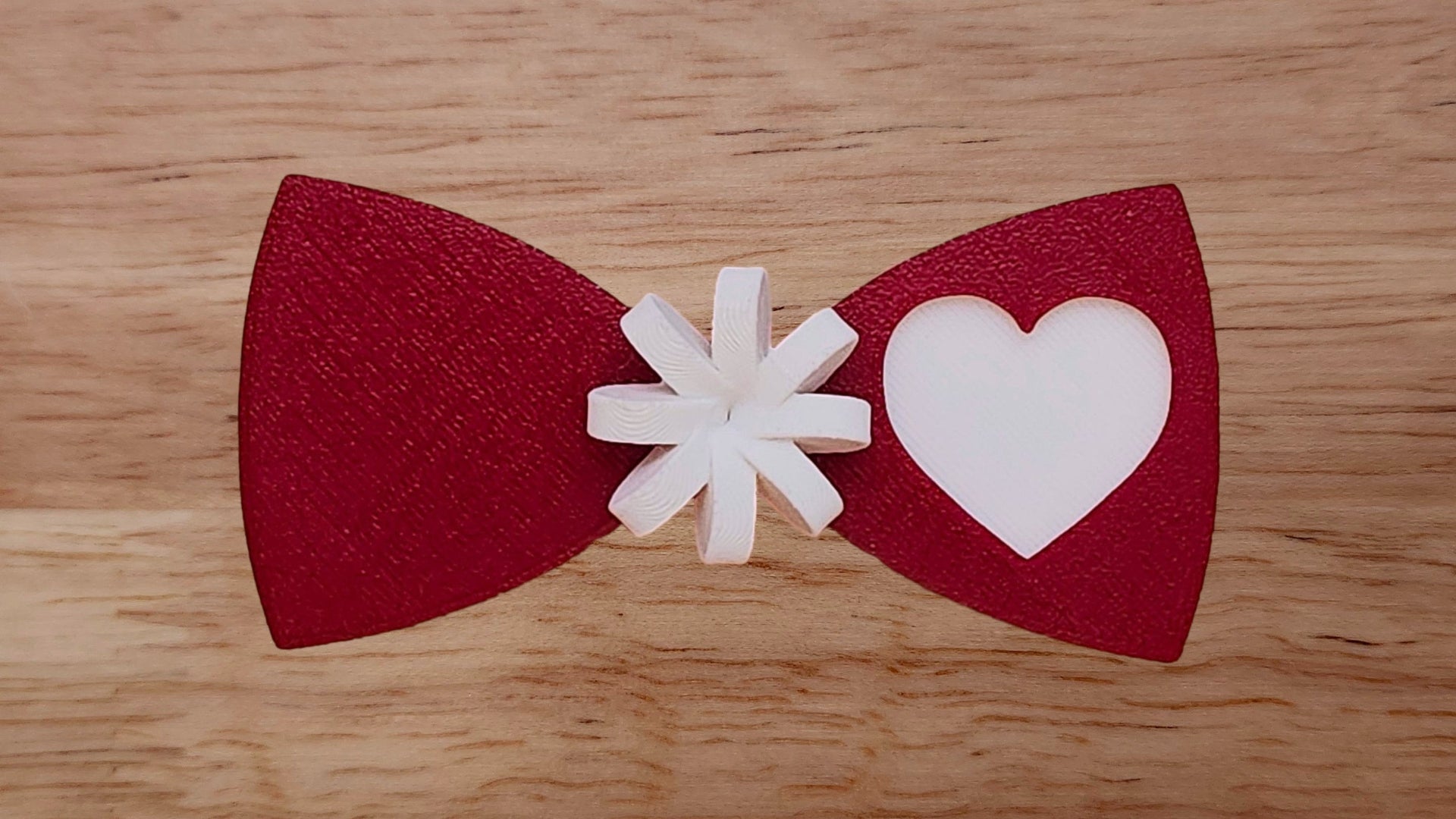 Gift Bow Base with Heart Hole Brim and Solid Back