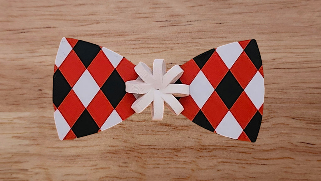 Gift Bow Base with Harlequin Back