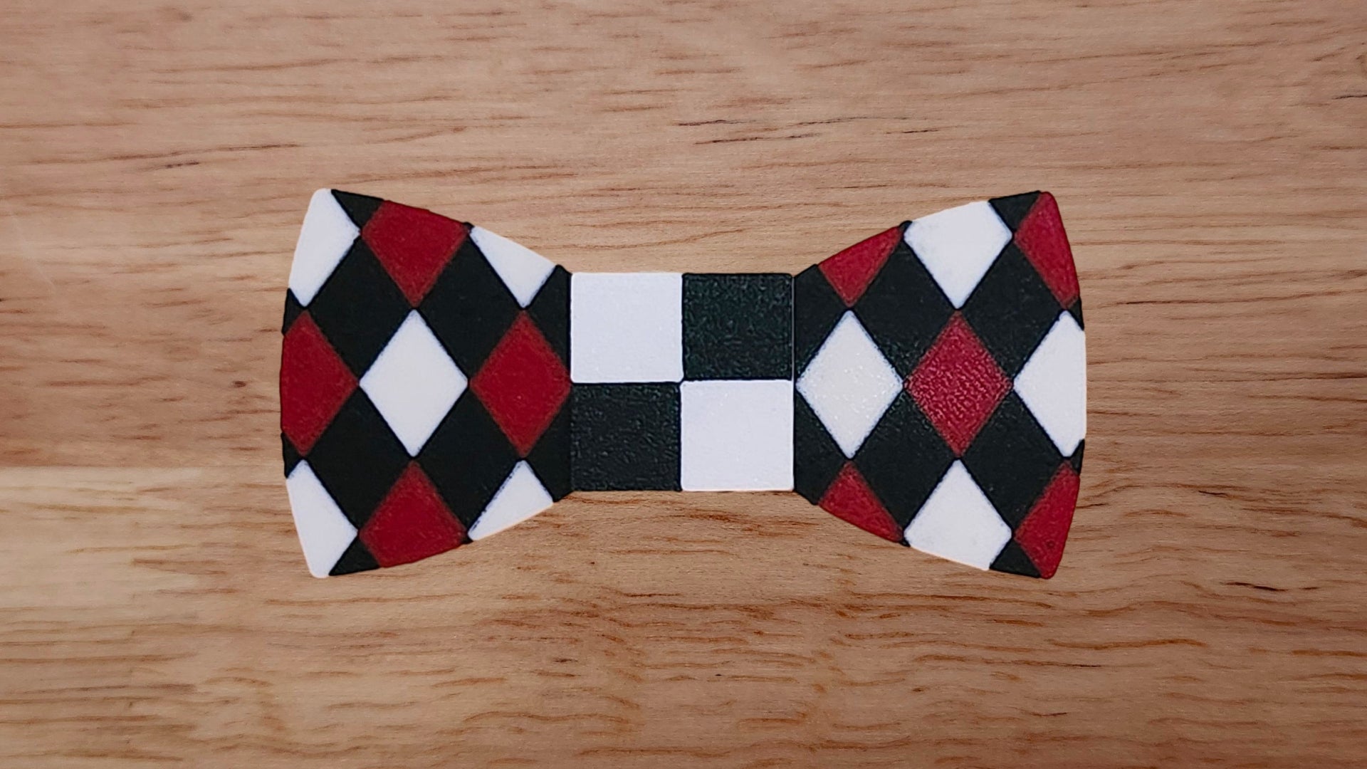 2 Tone Check Print Base with Harlequin Back