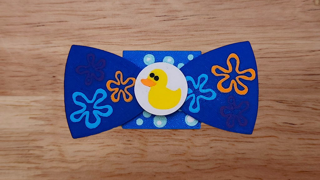 Rubber Duck Base with Bubbles Brim and Underwater Sky Back