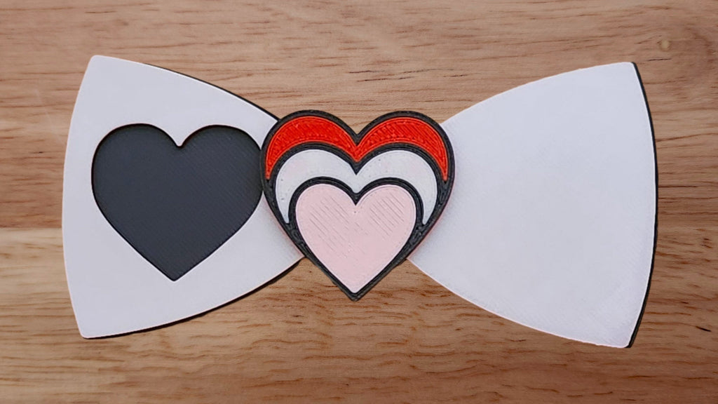 Three Heart Base with Heart Hole Brim and Solid Back