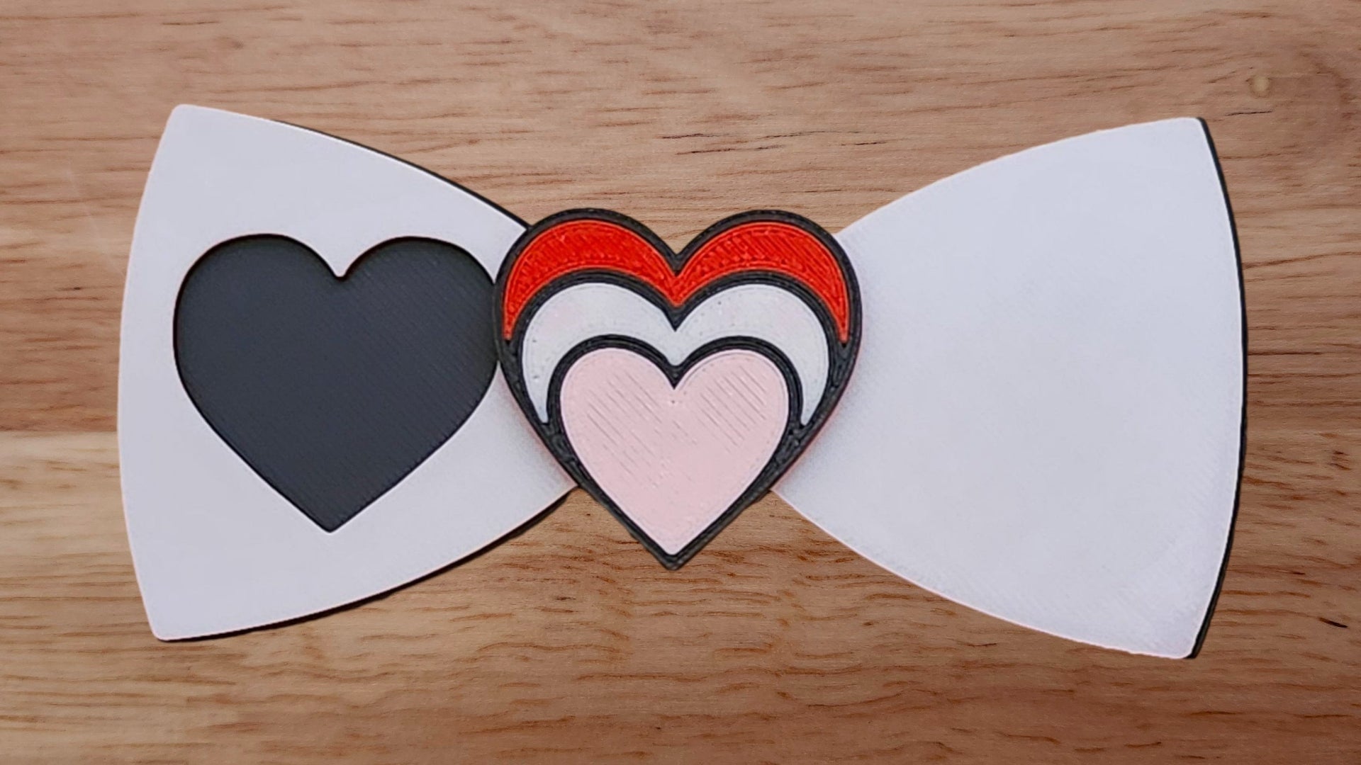 Three Heart Base with Heart Hole Brim and Solid Back