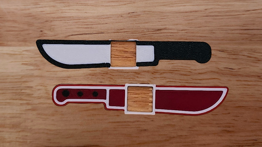 Two Machete/Knife Brims, one from front, one from flip side