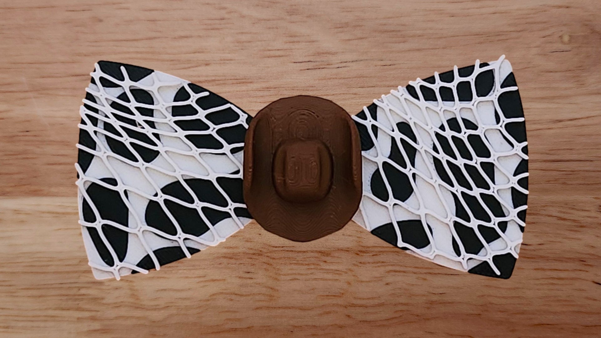 Cowboy Hat Base with Net Brim and Cow Print Base