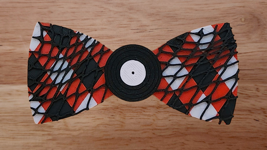 Vinyl Record Base with Net Brim and Harlequin Back