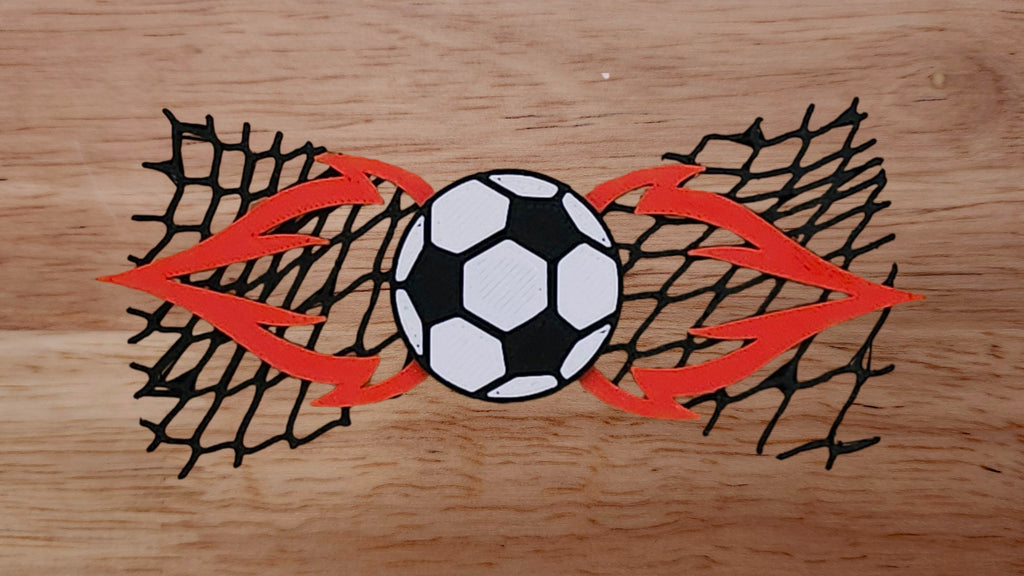 Soccer Ball Base with Net Brim and Fire Edge Brim