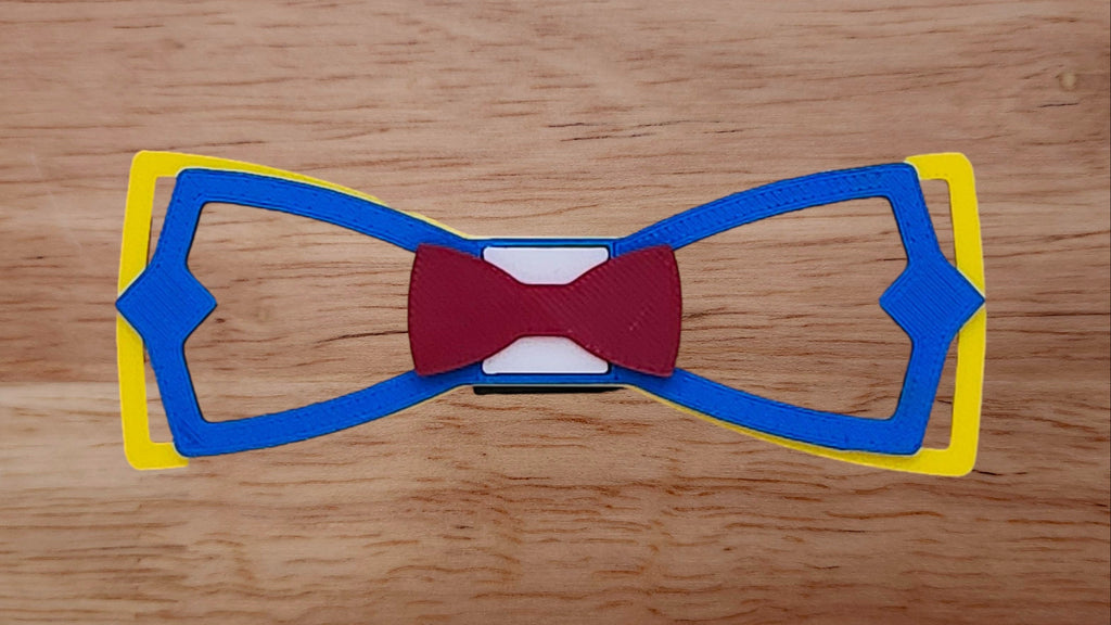 Mini Bow Tie Base with Bow Tie Shaped Edge Brim Small and Diamond Tip Brim