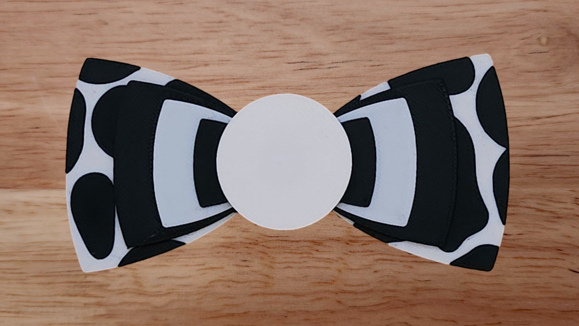 Bespoke It Yourself/Solid Circle Base with Bow Tie Stack Brim and Cow Print Back