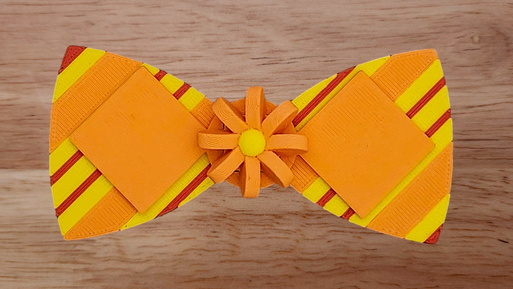 Simple 3D Flower Base with Chocolate/Rhombus Brim and Wrapping Paper Back