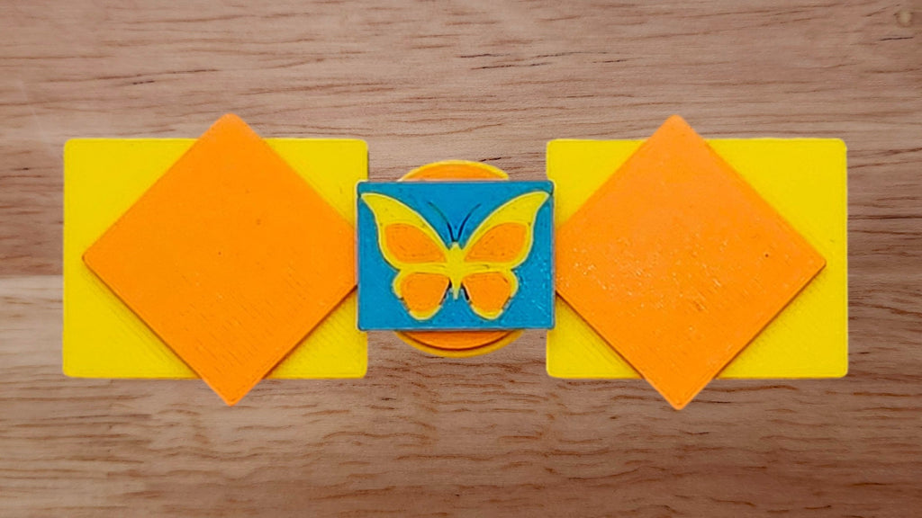 Butterfly Base with Graham Cracker/Rectangle Brim and Chocolate/Rhombus Brim