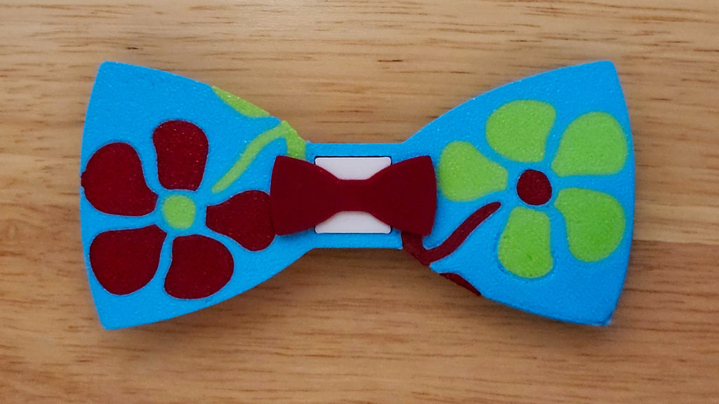 Mini Bow Tie Base with Opposite Flowers Back
