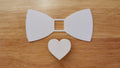Bespoke It Yourself/Solid White Heart Base Set undecorated, pieces shown separately