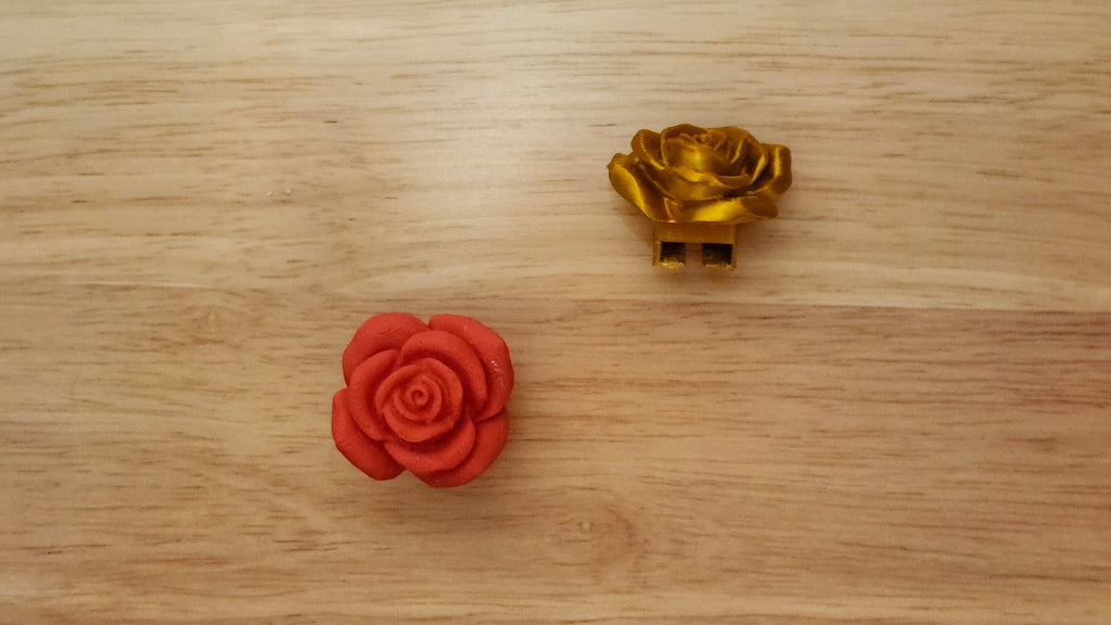 Two Rose Bases, one from top other from side