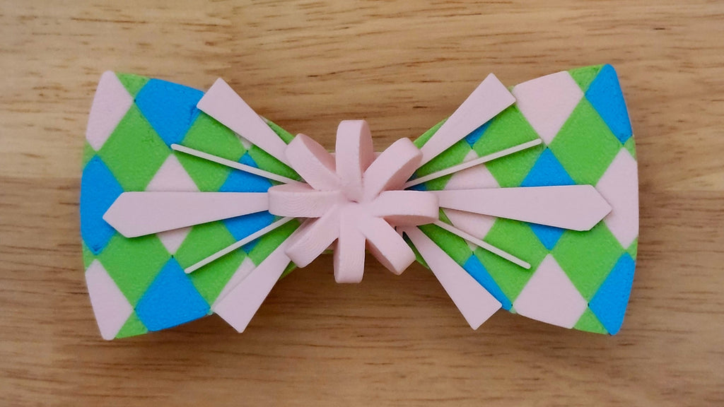 Gift Bow Base with Light Beam Brim and Harlequin Back
