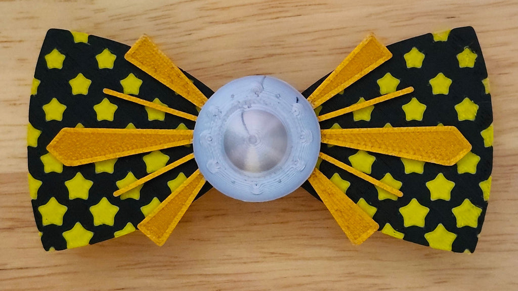 Spaceship UFO Base with Light Beam Brim and Diminishing Star Back