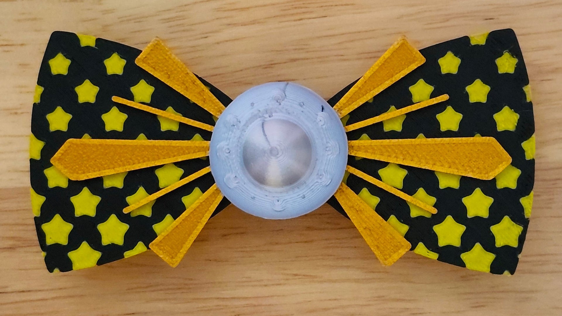 Spaceship UFO Base with Light Beam Brim and Diminishing Star Back