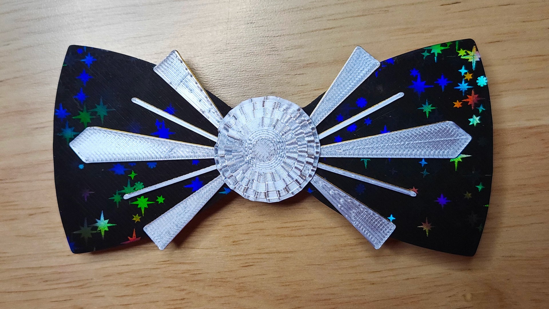 Disco Ball Base with Light Beam Brim and Holographic Star Back