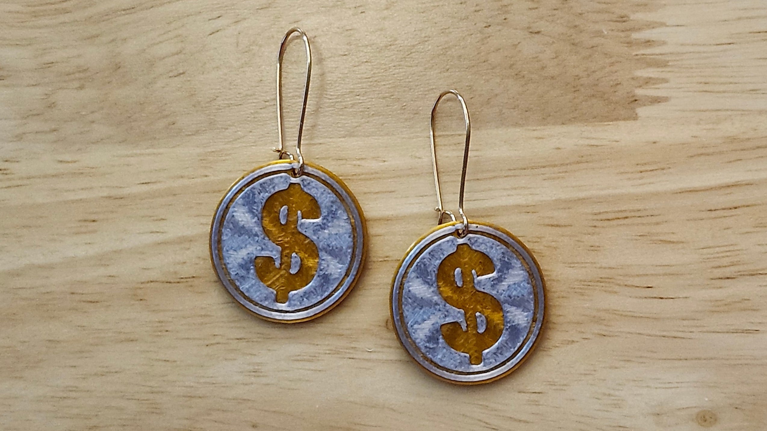 Coin Earrings 3d printed