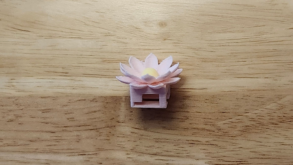 Lotus Button Cover 3D printed for use as a bow tie, button cover, necklace, pin, hat pin, lapel pin and so much more.