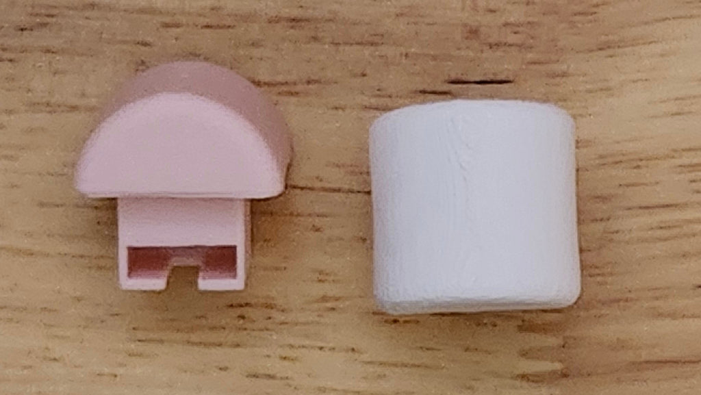 Two Marshmallow/Cylinder Bases: one from top one from side